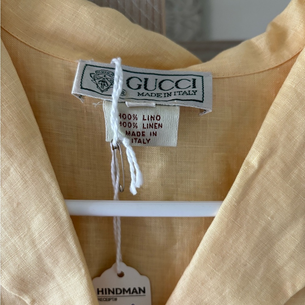GUCCI light Yellow Button-Up Shirt - Picture 3 of 8